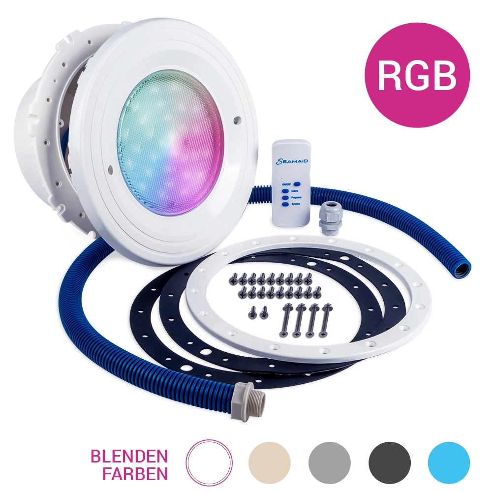 Scheinwerfer-RGB_PR44005000_weiss Pool Licht Premium, einzeln, LED-RGB, 12V, BWT - Weiß