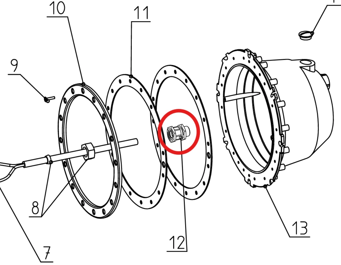 Nischenkabeldichtung (Quetschverschraubung) Scheinwerfer BWT, 2er Set