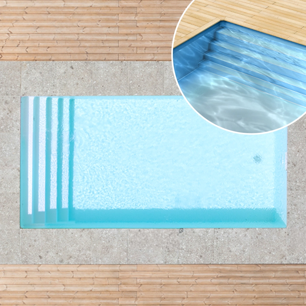  Styropor Pool mit weißer Poolfolie