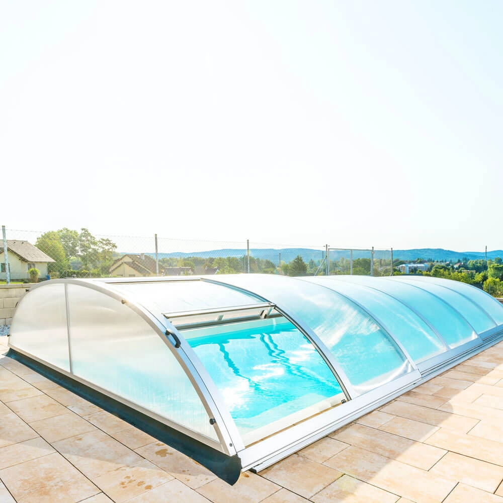 poolueberdachung_compact_doppelsteg-variante_08 Poolüberdachung vormontiert, 854 x 375 x 80 cm, mit Schiebetür, COMPACT, div. Ausführungen