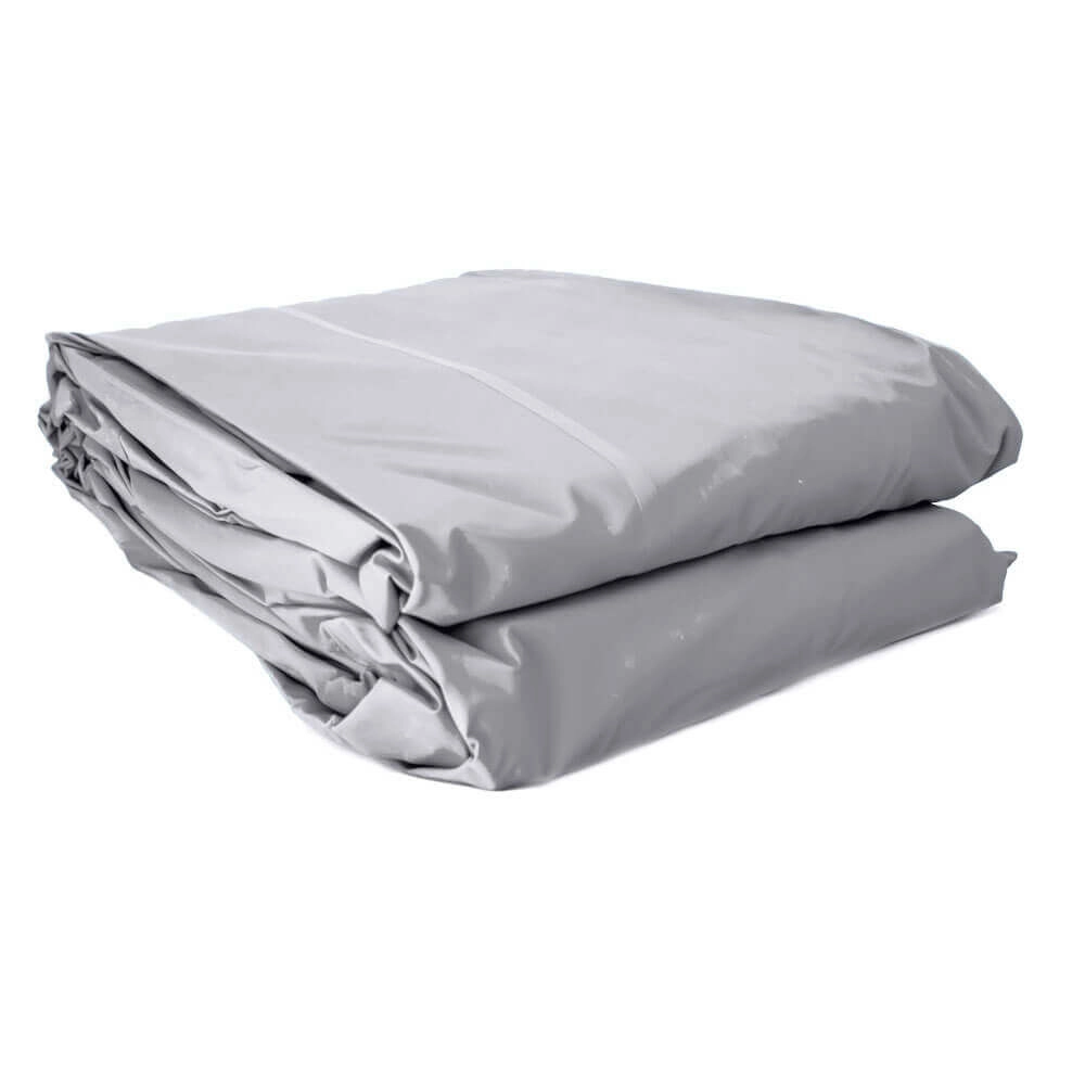 Poolfolie rund, 550 x 120 cm, 0,60 mm, mit Biese, grau