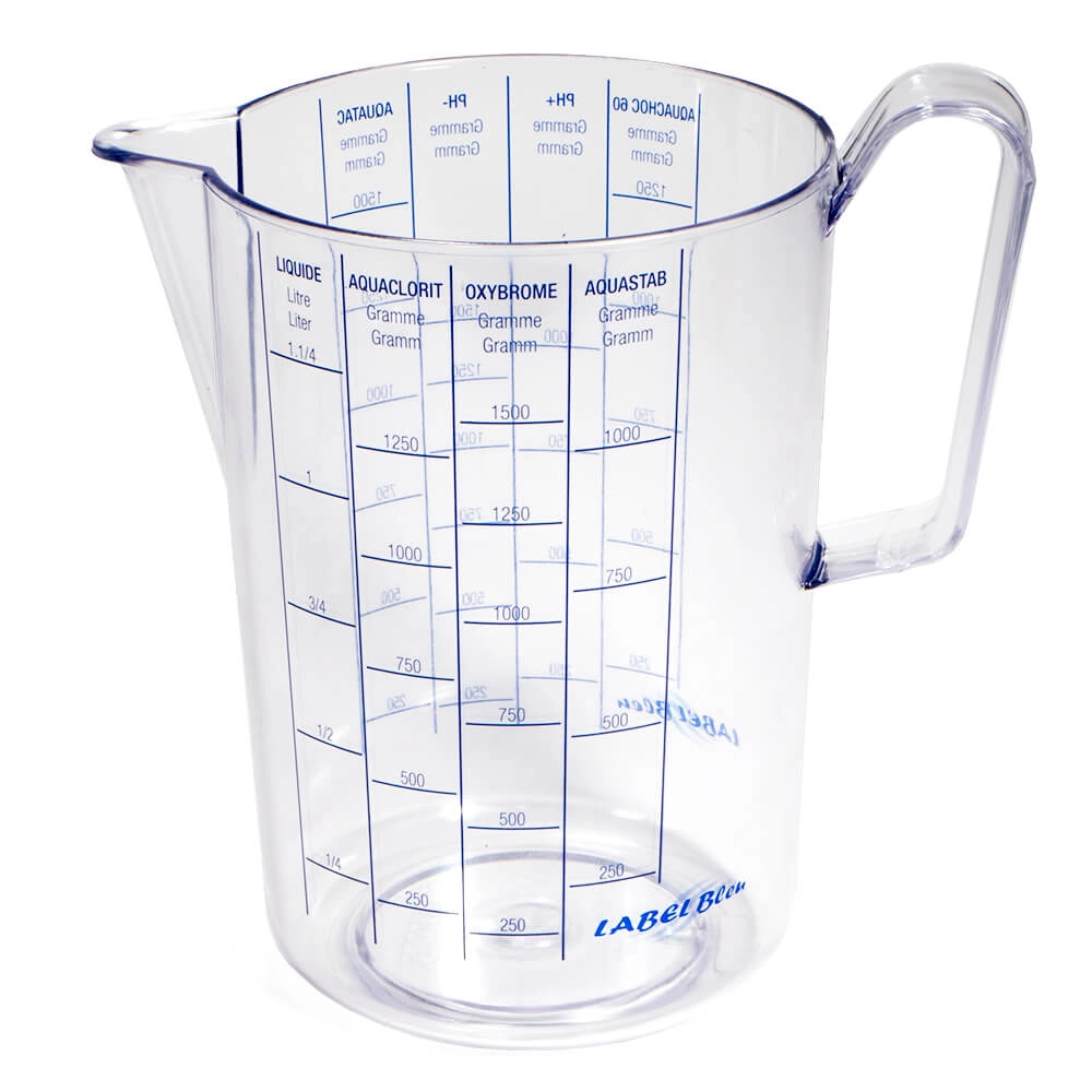 Messbecher für Wasserpflegeprodukte