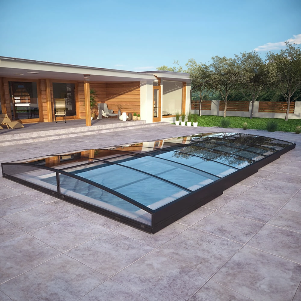Poolüberdachung, SYDNEY BS clear, 752 x 450 x 56 cm, div. Ausführungen