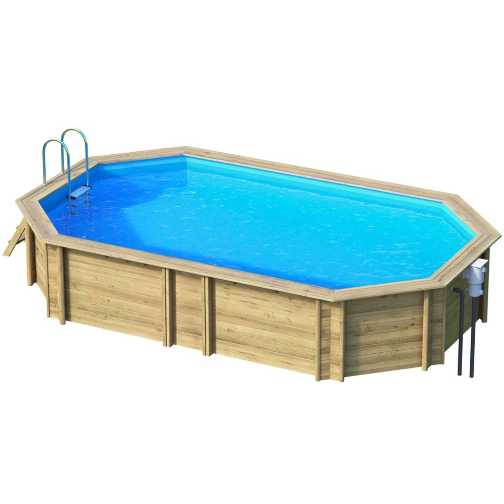 Holzpool Weva Octo+ 640, 590 x 350 x 146 cm, Komplettset
