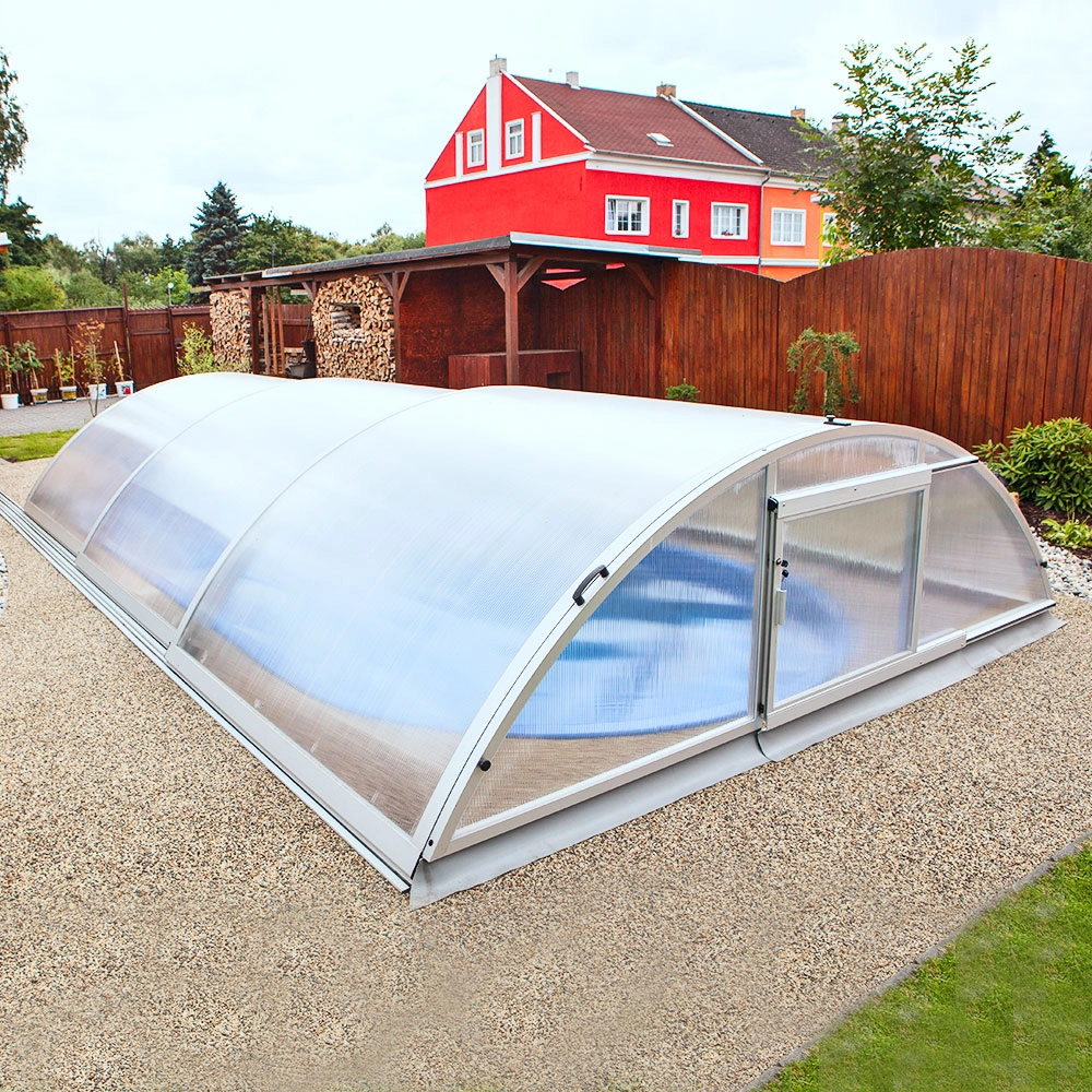 berdachung_mountfield_trend3_elox_8 Poolüberdachung vormontiert, 854 x 394 x 143 cm,  div. Ausführungen