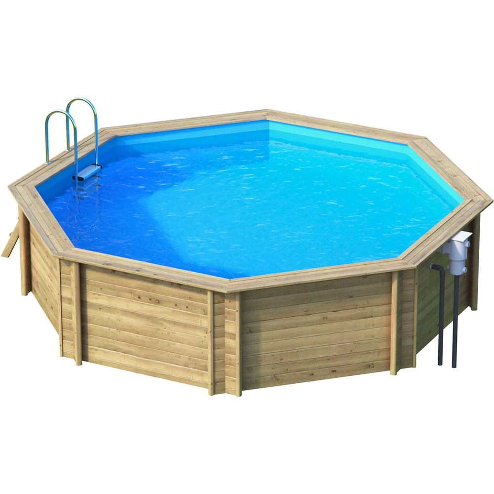 Holzpool Weva Octo 530, Ø470 x 133 cm, Komplettset
