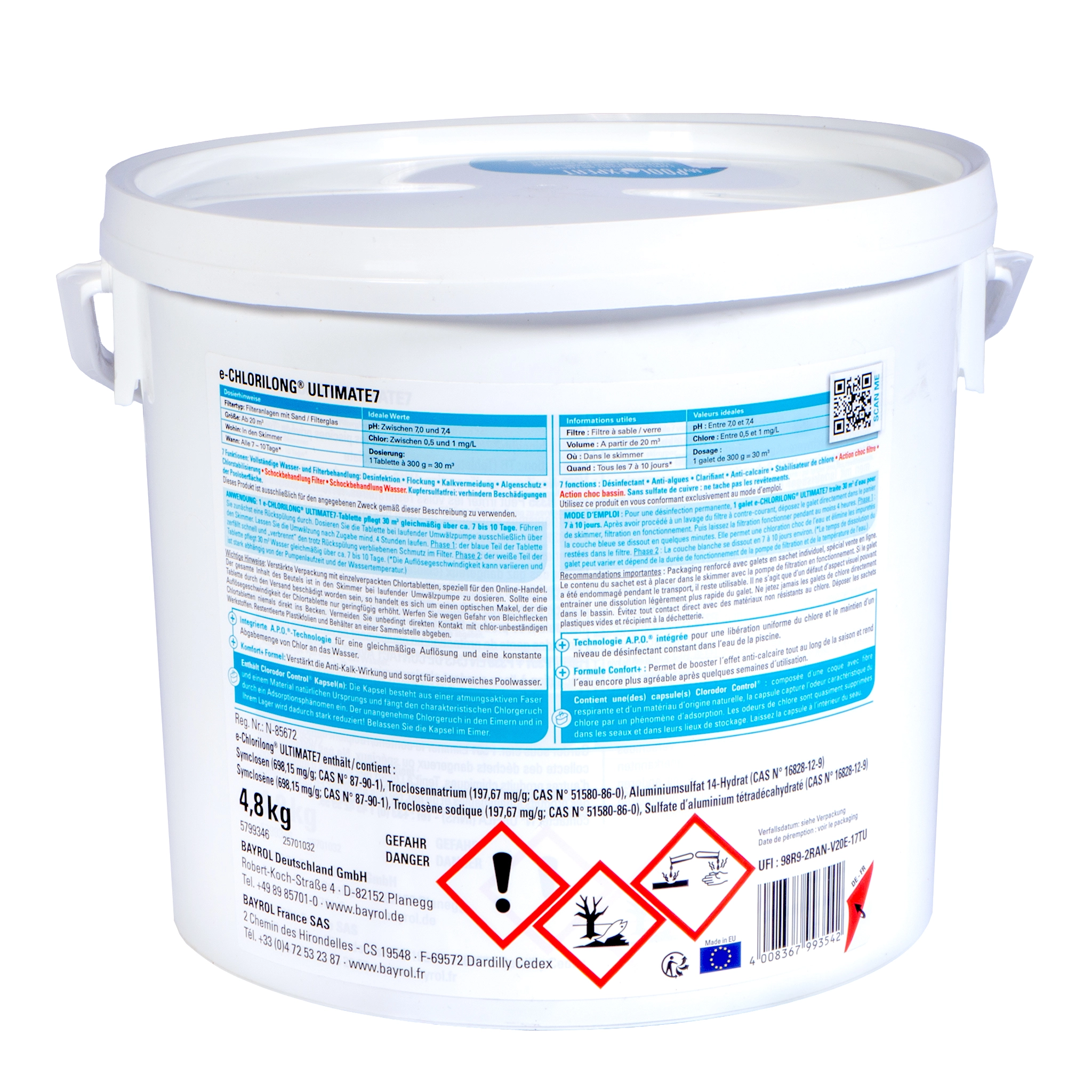 E-Bayrol Chlorilong ULTIMATE 7 4,8 kg, speziell verpackt für Onlinehandel