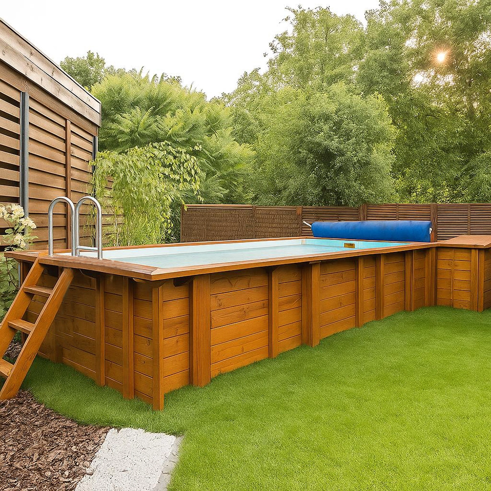 Holzpool Sumatra rechteck, 600 x 300 x 138 cm, div. Ausführungen