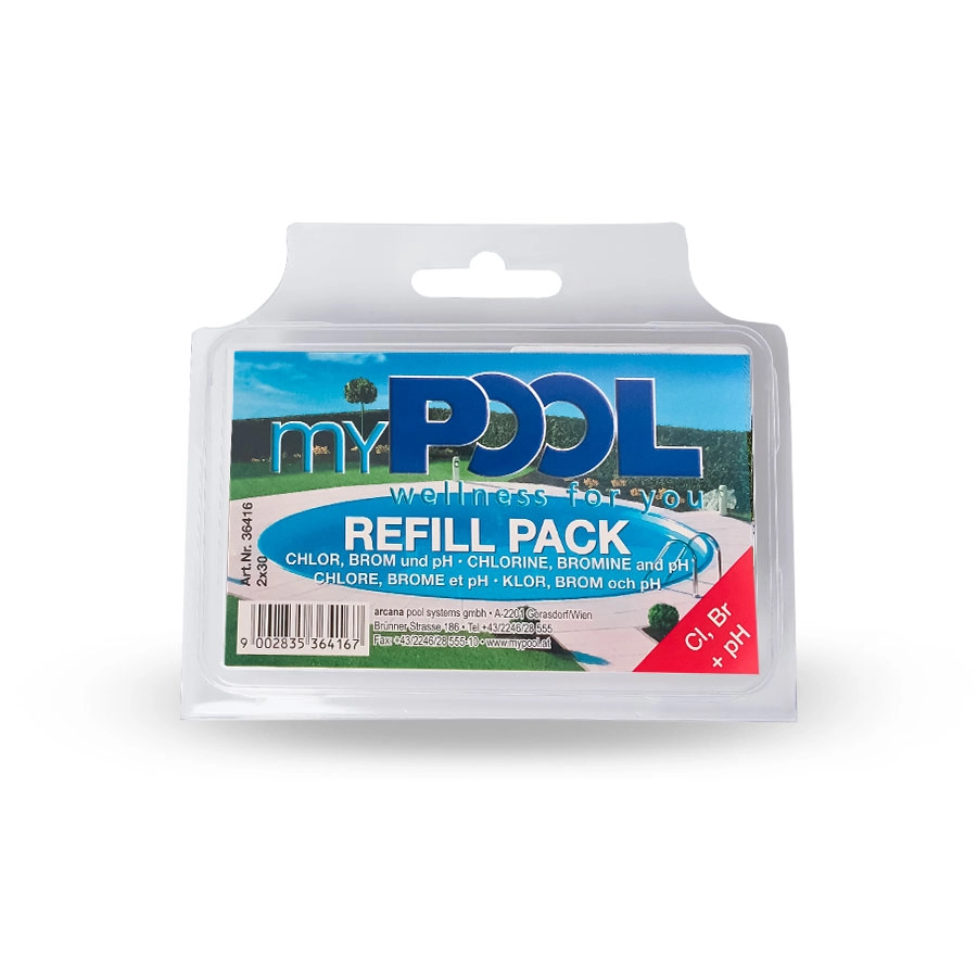 Nachfüllpackung Chlor-, Brom- und pH-Testtabletten
