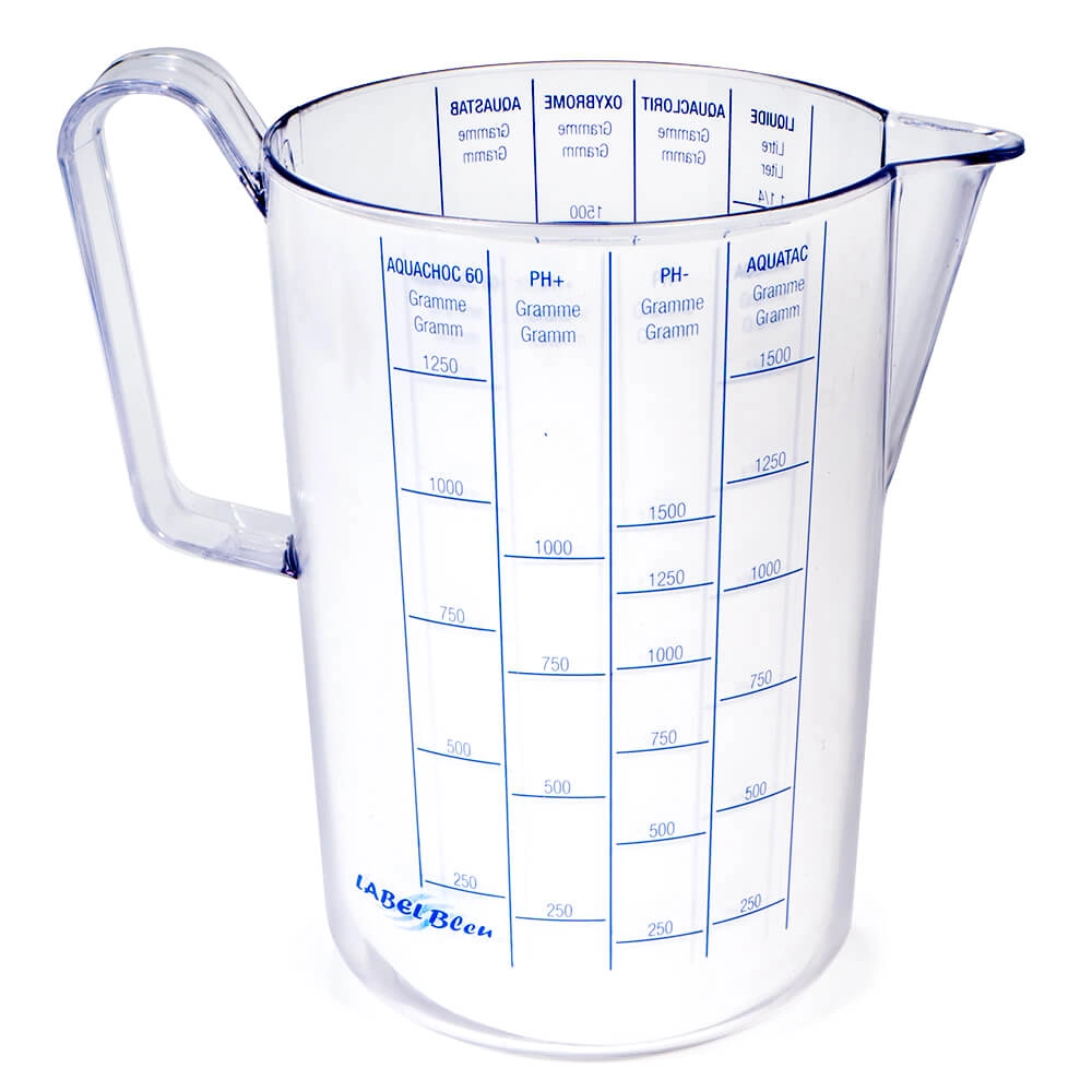 Messbecher für Wasserpflegeprodukte