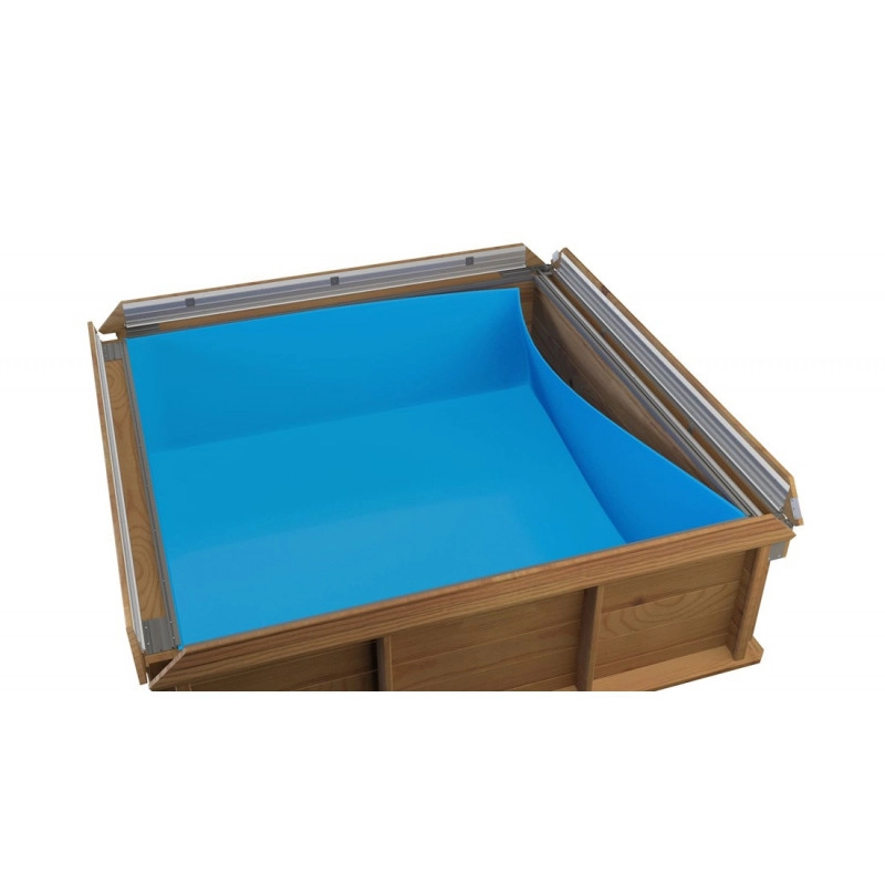 Poolfolie rechteckig, für Kinder Holzpool Pistoche und Tropic, 200 x 200 x 68 cm