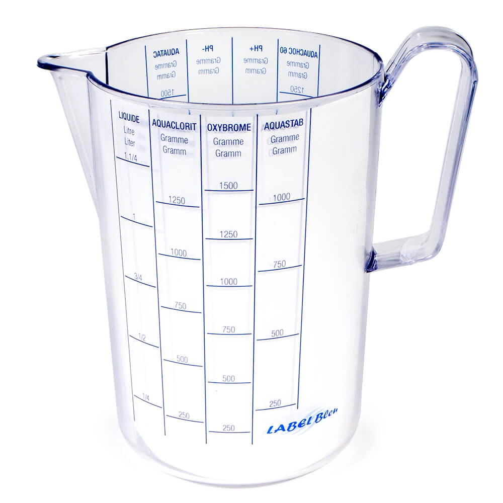 Messbecher für Wasserpflegeprodukte