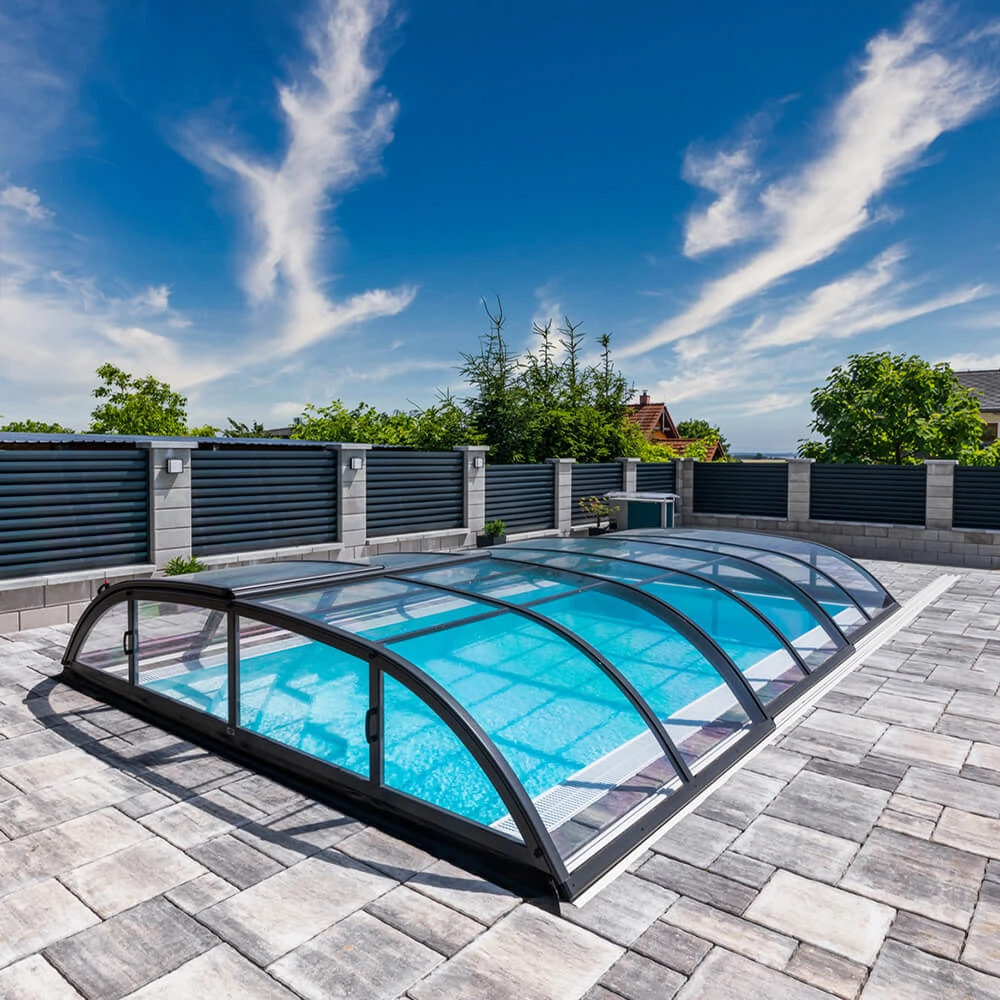 ueberdachung_dallas-clear_4 Poolüberdachung, DALLAS B clear, 860 x 520 x 100 cm, mit Schiebetür, div. Ausführungen