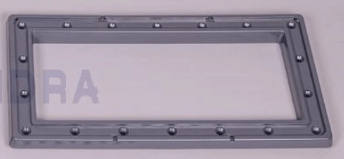 Flansch mit Blende + Schrauben, hellgrau (4402010125)