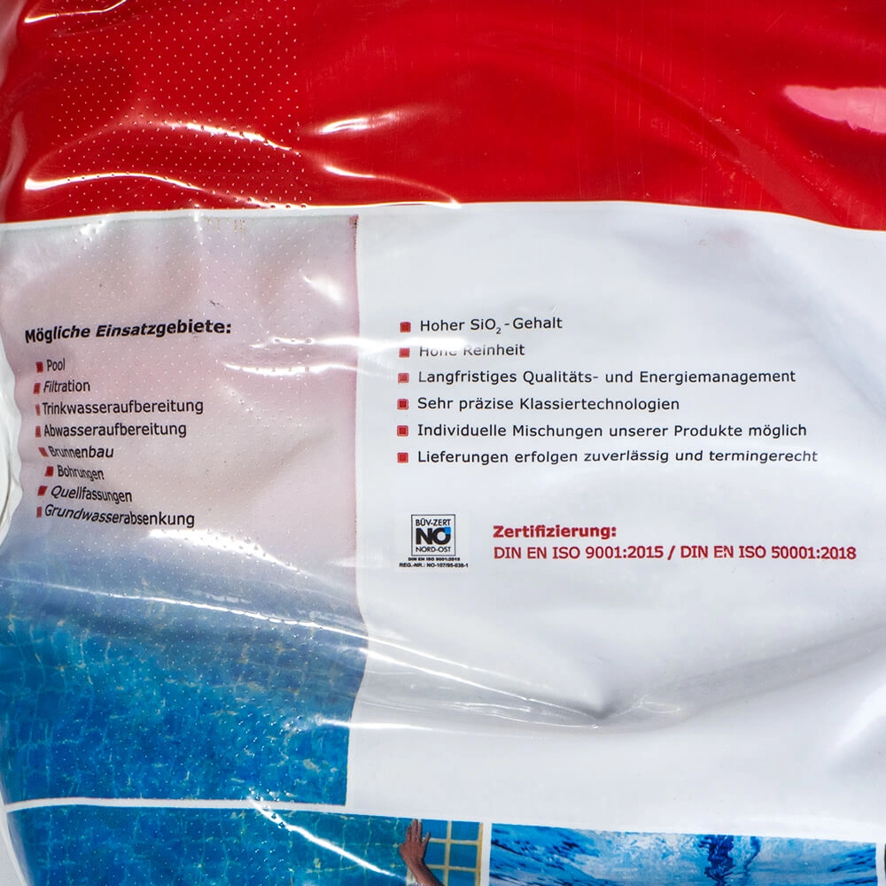 Filtersand Körnung 0,7 - 1,2 mm, 25 kg Sack