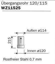 Kupplungsstück 120/115, rostfrei WZ115120