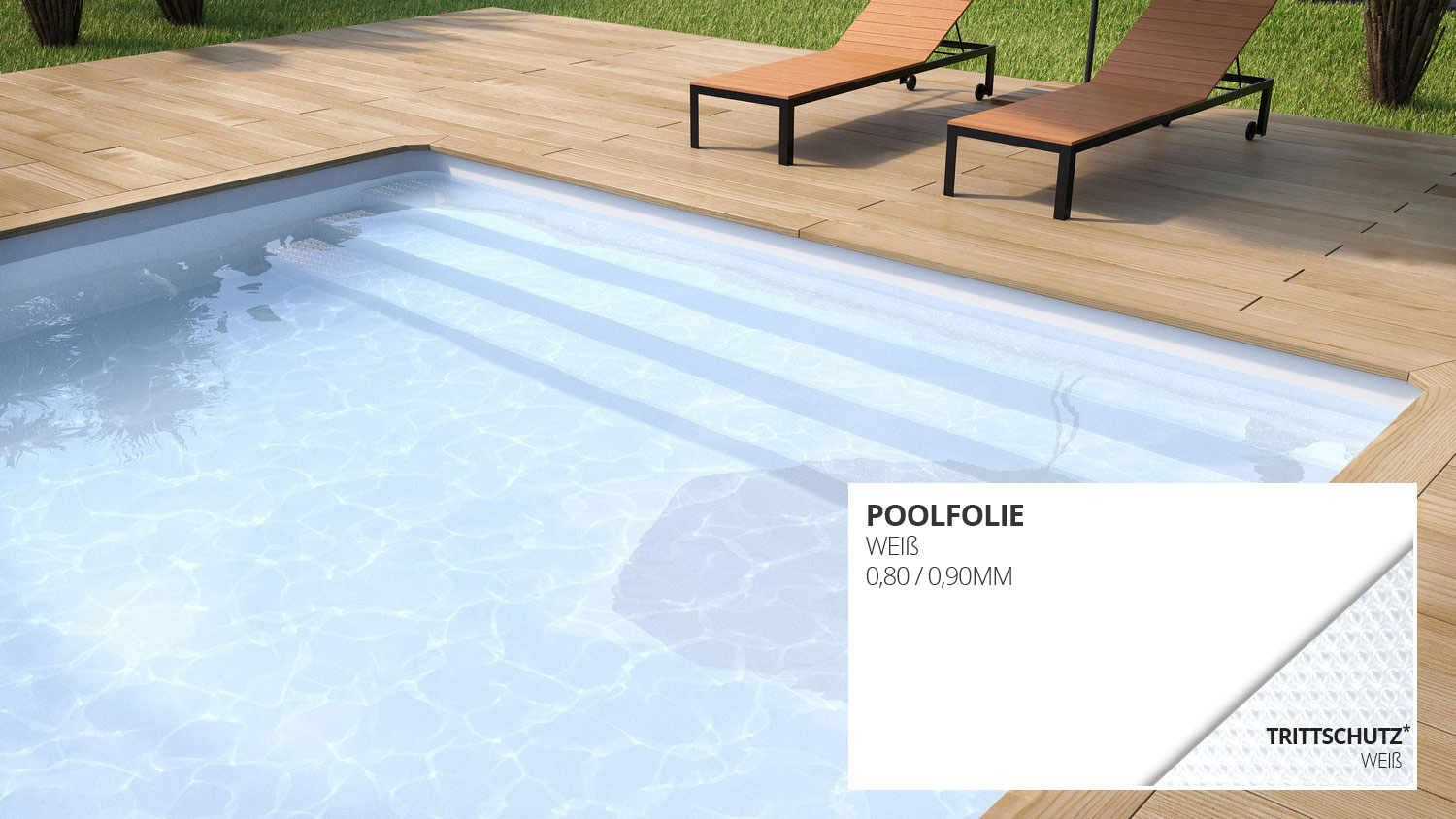 Pool Komplettset 4x8x1,50 m 0,8 mm Folie Styropor Becken  P40 Swimmingpool 