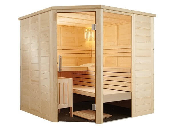 Sauna Alaska Corner, 206x206x204 cm, 3-4 Personen
