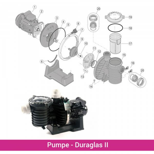 Pumpenfuß inkl. Gummi Duraglas II (5P6R) (RC479P)